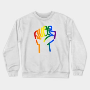 Queer power rainbow version Crewneck Sweatshirt